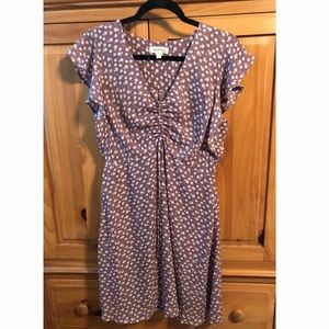 Lavender dress with white flowers. Size L